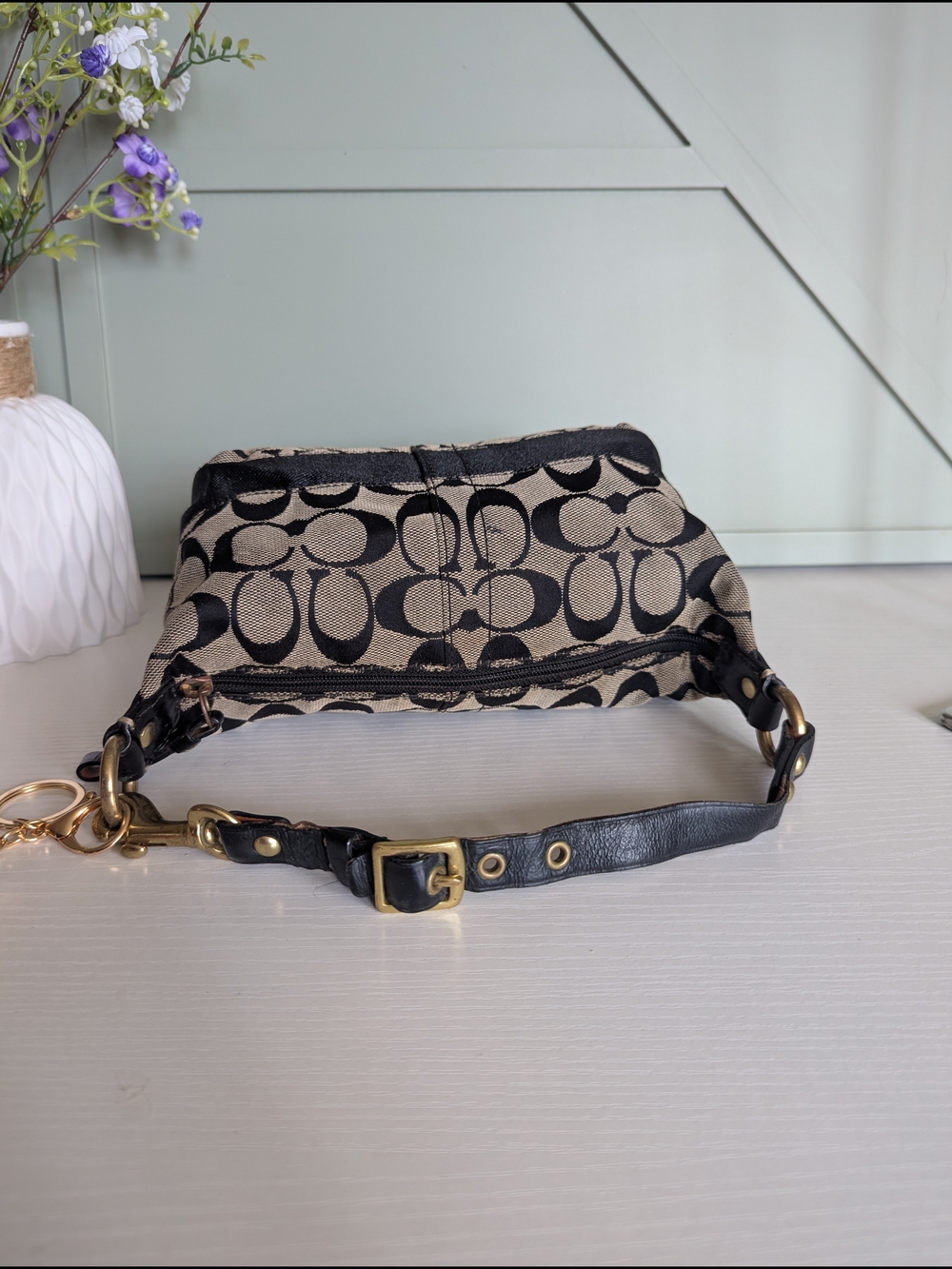 vintage Coach Signature Demi Pouch Handbag, - Picture 7 of 10